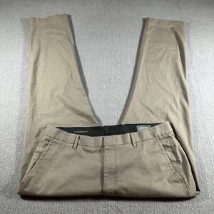 Bonobos‎ Pants 36x32 Mens Brown Cotton Blend Flat Front Slim Thursday